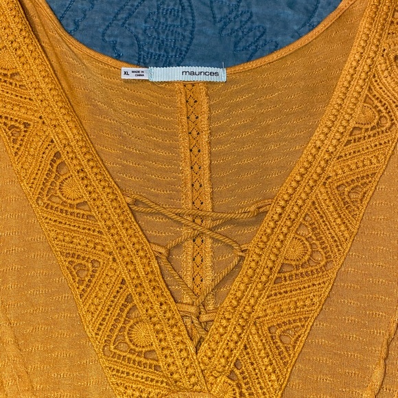 Maurice’s mustard blouse XL - Picture 4 of 11